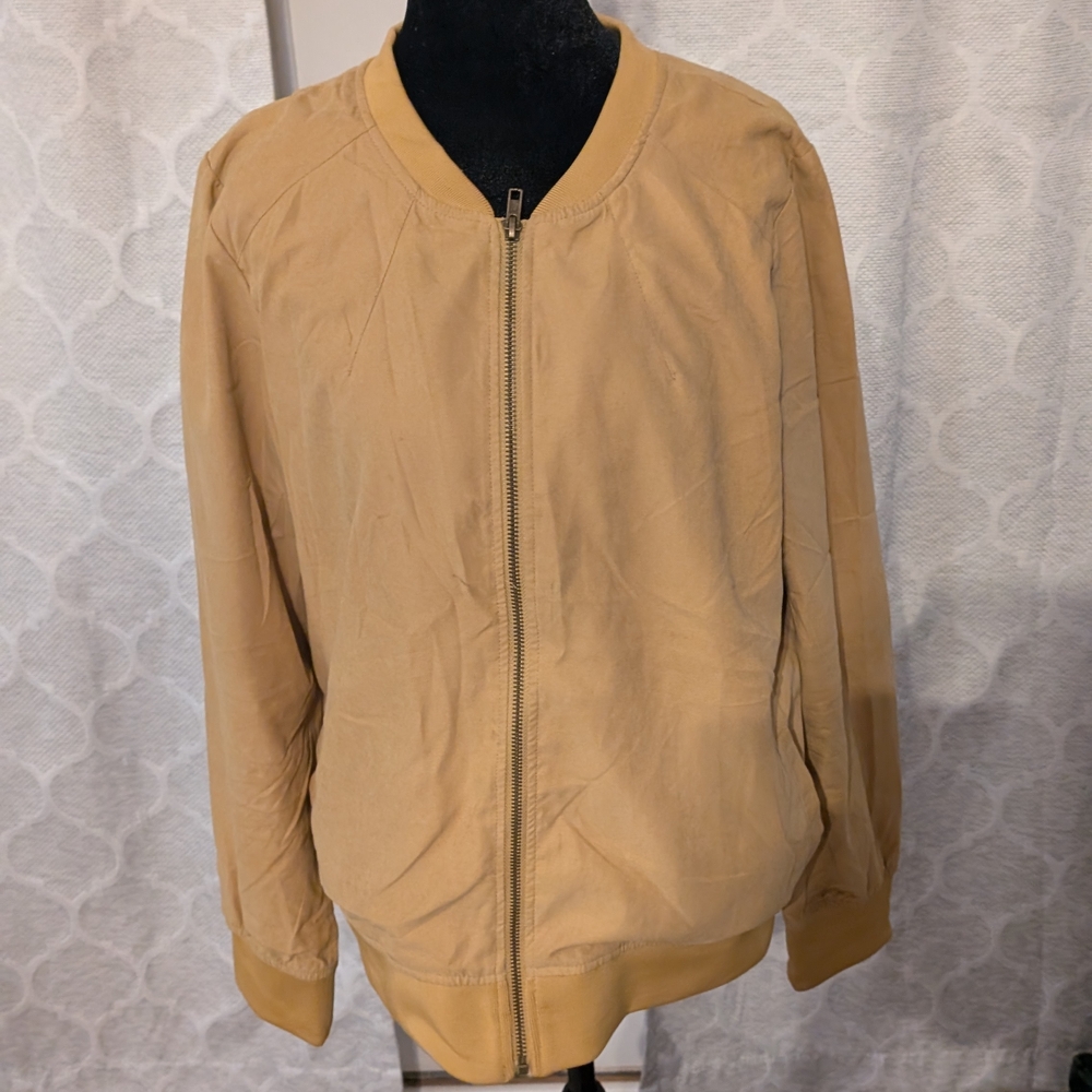 Men's Tan Bomber Jacket